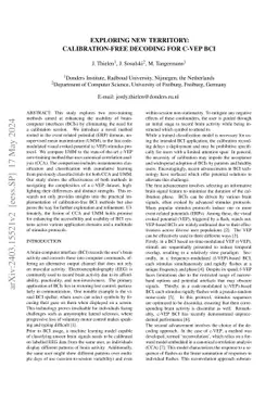 Exploring new territory: Calibration-free decoding for c-VEP BCI