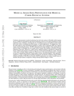 Medical Image Data Provenance for Medical Cyber-Physical System