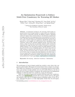 An Optimization Framework to Enforce Multi-View Consistency for
  Texturing 3D Meshes Using Pre-Trained Text-to-Image Models