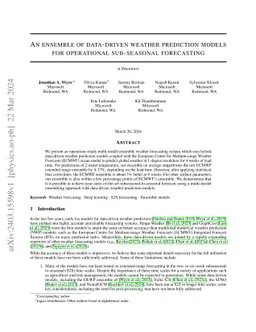 An ensemble of data-driven weather prediction models for operational
  sub-seasonal forecasting