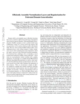 Efficiently Assemble Normalization Layers and Regularization for
  Federated Domain Generalization