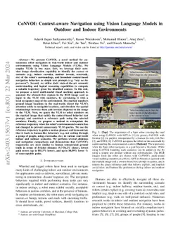 CoNVOI: Context-aware Navigation using Vision Language Models in Outdoor
  and Indoor Environments