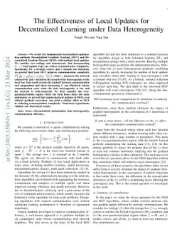 The Effectiveness of Local Updates for Decentralized Learning under Data
  Heterogeneity