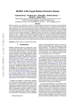 MixRED: A Mix-lingual Relation Extraction Dataset