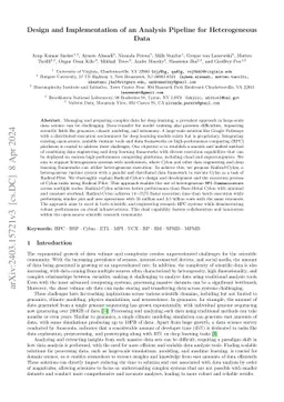 Design and Implementation of an Analysis Pipeline for Heterogeneous Data