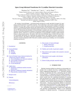 Space Group Informed Transformer for Crystalline Materials Generation