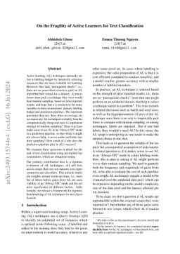 On the Fragility of Active Learners for Text Classification