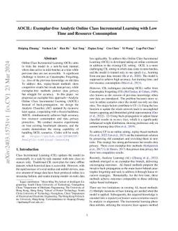 AOCIL: Exemplar-free Analytic Online Class Incremental Learning with Low
  Time and Resource Consumption