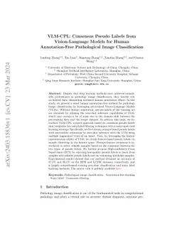 VLM-CPL: Consensus Pseudo Labels from Vision-Language Models for Annotation-Free Pathological Image Classification