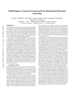 TablePuppet: A Generic Framework for Relational Federated Learning
