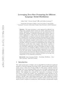 Leveraging Zero-Shot Prompting for Efficient Language Model Distillation