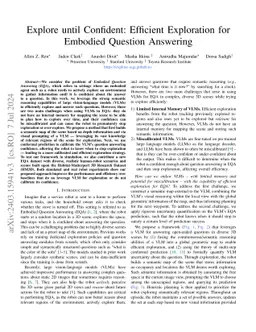 Explore until Confident: Efficient Exploration for Embodied Question
  Answering