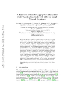 A Federated Parameter Aggregation Method for Node Classification Tasks
  with Different Graph Network Structures