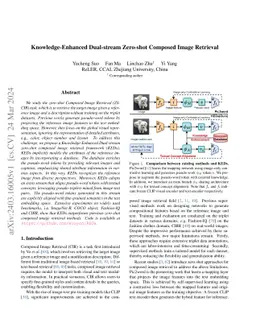 Knowledge-Enhanced Dual-stream Zero-shot Composed Image Retrieval