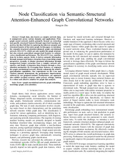 Node Classification via Semantic-Structural Attention-Enhanced Graph
  Convolutional Networks