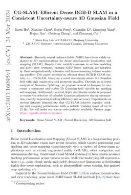CG-SLAM: Efficient Dense RGB-D SLAM in a Consistent Uncertainty-aware 3D
  Gaussian Field
