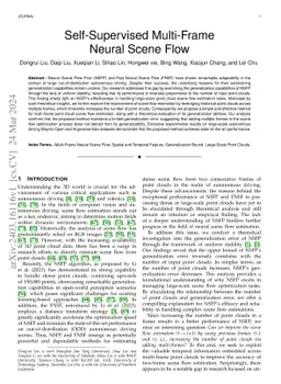 Self-Supervised Multi-Frame Neural Scene Flow