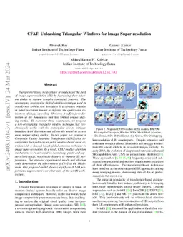 CFAT: Unleashing TriangularWindows for Image Super-resolution