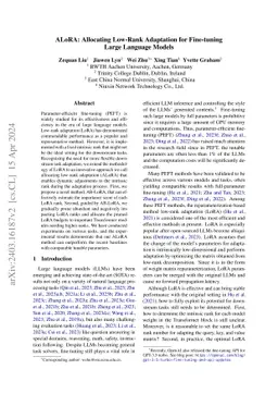 ALoRA: Allocating Low-Rank Adaptation for Fine-tuning Large Language
  Models