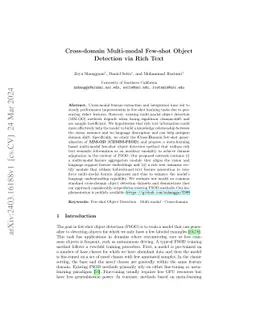 Cross-domain Multi-modal Few-shot Object Detection via Rich Text