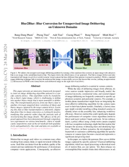 Blur2Blur: Blur Conversion for Unsupervised Image Deblurring on Unknown
  Domains