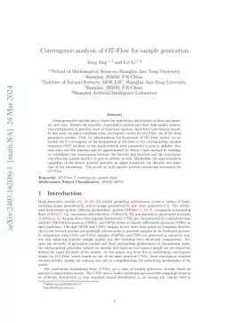 Convergence analysis of OT-Flow for sample generation