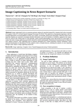 Image Captioning in news report scenario