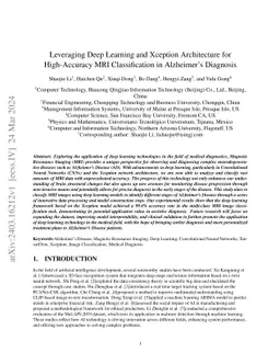 Leveraging Deep Learning and Xception Architecture for High-Accuracy MRI
  Classification in Alzheimer Diagnosis