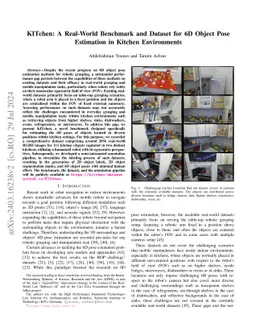 KITchen: A Real-World Benchmark and Dataset for 6D Object Pose
  Estimation in Kitchen Environments
