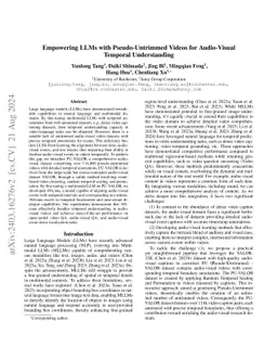 Empowering LLMs with Pseudo-Untrimmed Videos for Audio-Visual Temporal Understanding