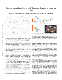 Guessing human intentions to avoid dangerous situations in caregiving
  robots