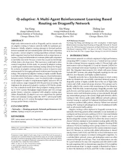 Q-adaptive: A Multi-Agent Reinforcement Learning Based Routing on
  Dragonfly Network