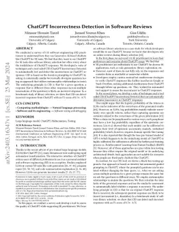 ChatGPT Incorrectness Detection in Software Reviews