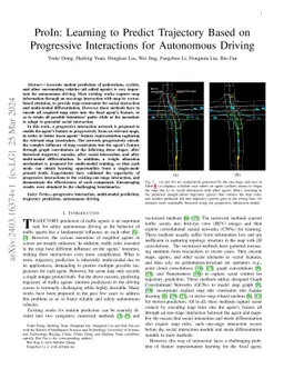 ProIn: Learning to Predict Trajectory Based on Progressive Interactions
  for Autonomous Driving