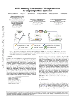 ASDF: Assembly State Detection Utilizing Late Fusion by Integrating 6D
  Pose Estimation