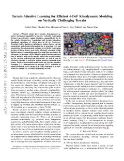 Terrain-Attentive Learning for Efficient 6-DoF Kinodynamic Modeling on
  Vertically Challenging Terrain