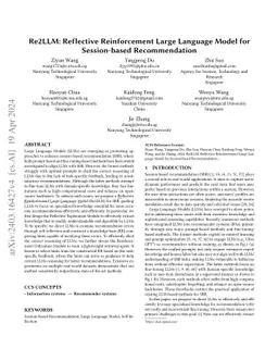 Re2LLM: Reflective Reinforcement Large Language Model for Session-based
  Recommendation