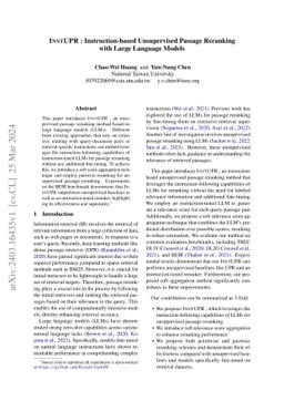 InstUPR : Instruction-based Unsupervised Passage Reranking with Large
  Language Models