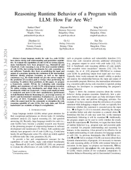 Reasoning Runtime Behavior of a Program with LLM: How Far Are We?