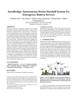 AeroBridge: Autonomous Drone Handoff System for Emergency Battery
  Service