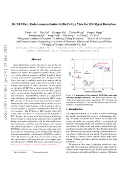 RCBEVDet: Radar-camera Fusion in Bird's Eye View for 3D Object Detection