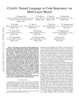CodeS: Natural Language to Code Repository via Multi-Layer Sketch