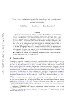 On the rates of convergence for learning with convolutional neural networks