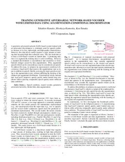 Training Generative Adversarial Network-Based Vocoder with Limited Data
  Using Augmentation-Conditional Discriminator