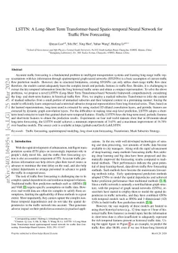 LSTTN: A Long-Short Term Transformer-based Spatio-temporal Neural
  Network for Traffic Flow Forecasting