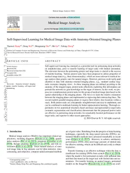 Self-Supervised Learning for Medical Image Data with Anatomy-Oriented
  Imaging Planes