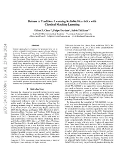 Return to Tradition: Learning Reliable Heuristics with Classical Machine
  Learning