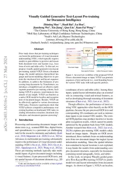 Visually Guided Generative Text-Layout Pre-training for Document
  Intelligence