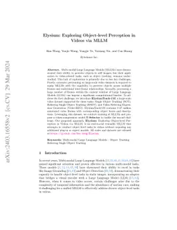 Elysium: Exploring Object-level Perception in Videos via MLLM