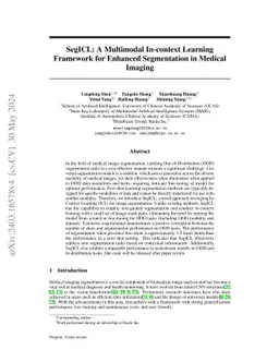 SegICL: A Multimodal In-context Learning Framework for Enhanced
  Segmentation in Medical Imaging